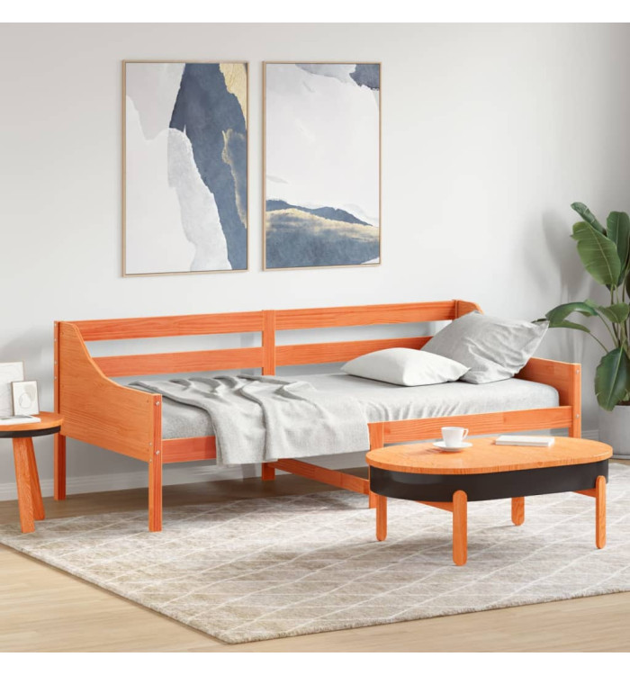 Lit de jour sans matelas cire marron 80x200 cm bois pin massif | Mobilier & Déco