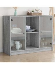 Buffet sonoma gris 102x37x75,5 cm bois d'ingénierie | Mobilier & Déco
