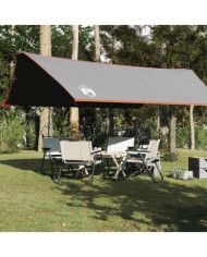 Bâche de camping gris et orange 500x294 cm imperméable | Mobilier & Déco
