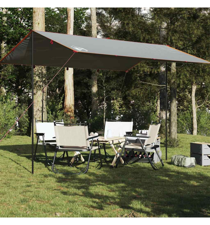 Bâche de camping gris et orange 400x294 cm imperméable | Mobilier & Déco