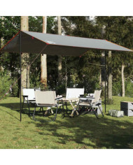 Bâche de camping gris et orange 400x294 cm imperméable | Mobilier & Déco