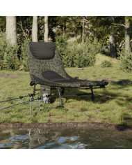 Lit de pêche avec pieds à boue réglables pliable camouflage | Mobilier & Déco