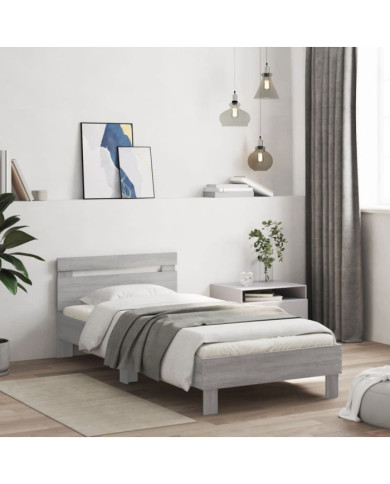 Cadre de lit sans matelas avec tête de lit 100x200 cm | Mobilier & Déco
