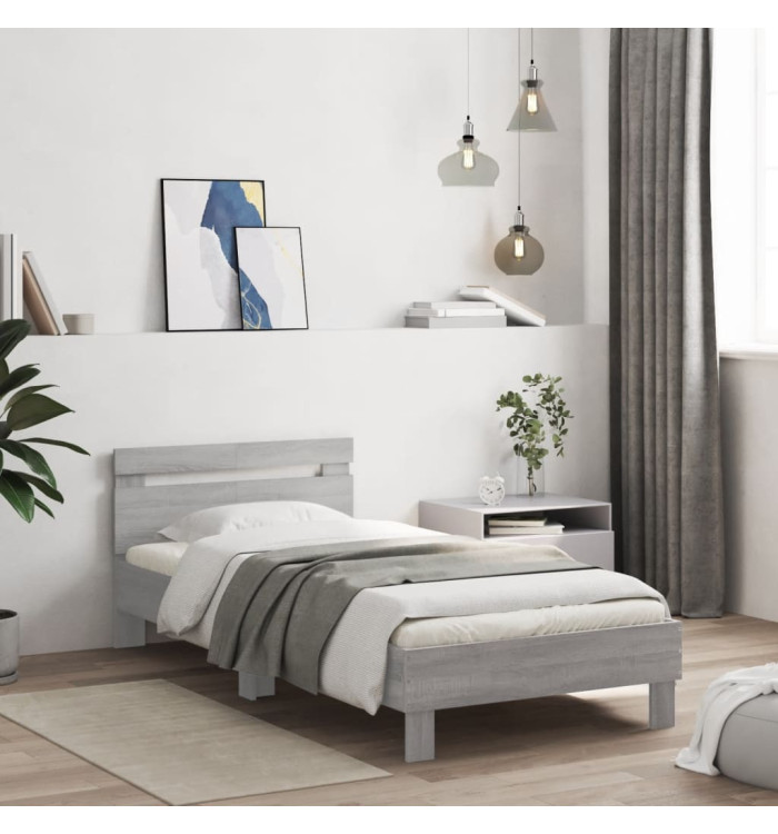 Cadre de lit sans matelas avec tête de lit 100x200 cm | Mobilier & Déco