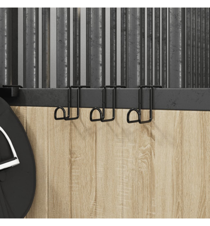 Porte-brides 3 pcs noir acier | Mobilier & Déco