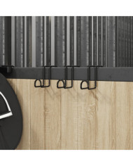 Porte-brides 3 pcs noir acier | Mobilier & Déco
