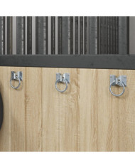 Anneaux d'attelage avec plaques 3 pcs argenté acier | Mobilier & Déco