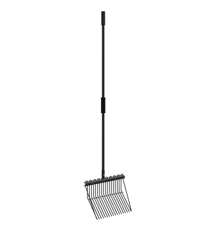 Fourche avec 18 dents noir acier | Mobilier & Déco
