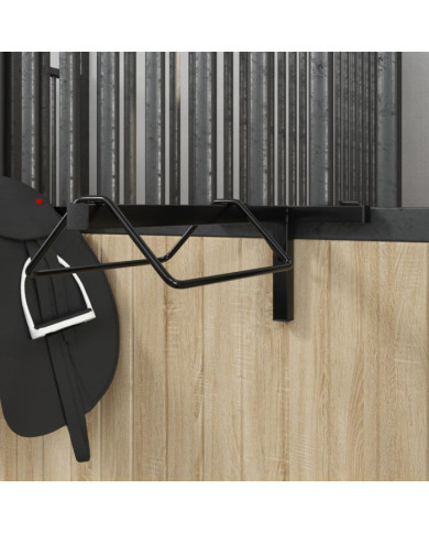 Porte-selle mural noir fer | Mobilier & Déco