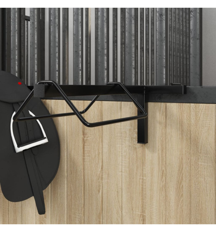 Porte-selle mural noir fer | Mobilier & Déco