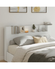 Armoire tête de lit avec LED blanc 180x16,5x103,5 cm | Mobilier & Déco