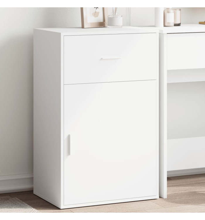 Armoire de rangement blanc 56,5x39x90 cm bois d'ingénierie | Mobilier & Déco