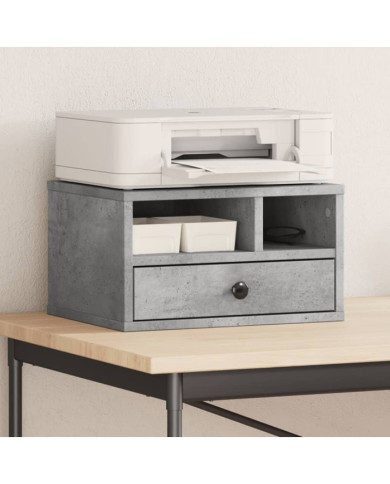 Support d'imprimante gris béton 40x32x22,5 cm bois d'ingénierie | Mobilier & Déco