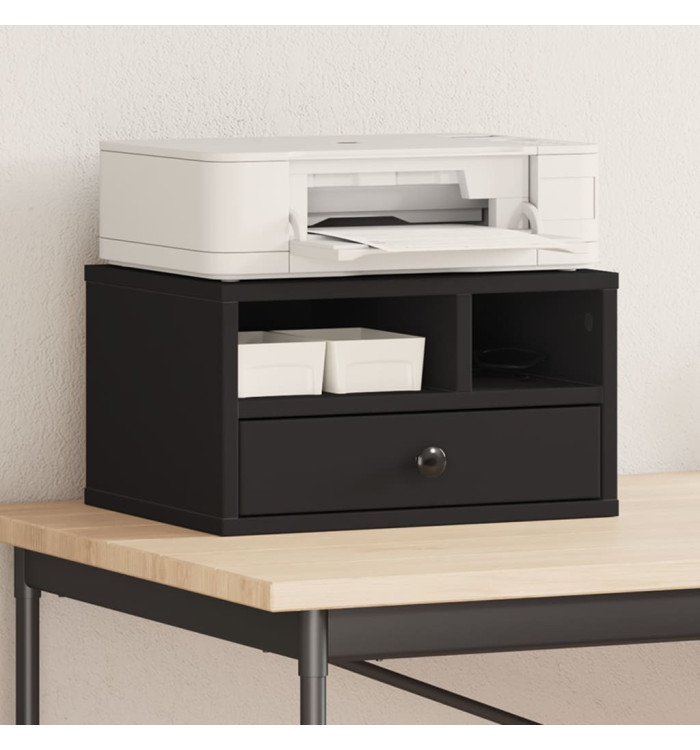 Support d'imprimante noir 40x32x22,5 cm bois d'ingénierie | Mobilier & Déco