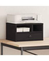 Support d'imprimante noir 40x32x22,5 cm bois d'ingénierie | Mobilier & Déco