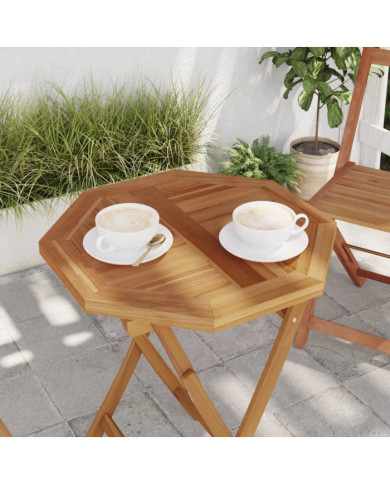 Dessus de table 50x50x2,5 cm octogonal bois de teck massif | Mobilier & Déco