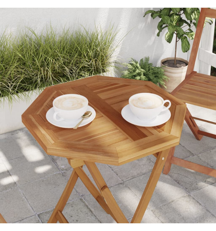 Dessus de table 50x50x2,5 cm octogonal bois de teck massif | Mobilier & Déco