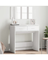 Coiffeuse avec miroir blanc 80x39x80 cm | Mobilier & Déco