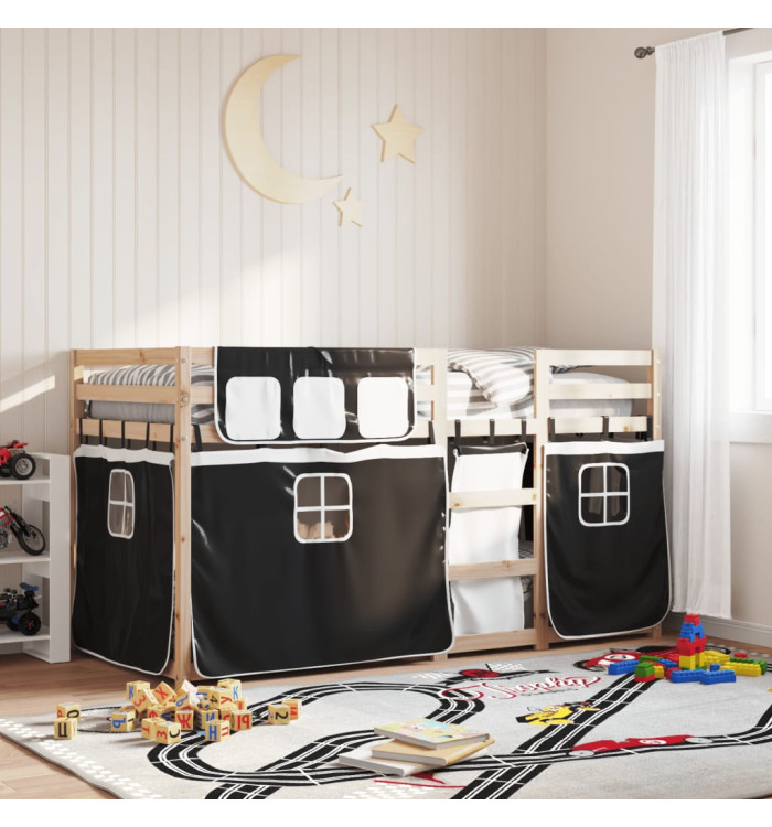 Lit superposé sans matelas 75x190 cm bois de pin massif | Mobilier & Déco