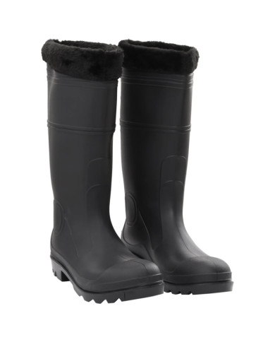 Bottes de pluie avec chaussettes amovibles noir taille 45 PVC | Mobilier & Déco