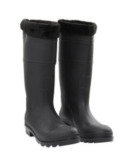 Bottes de pluie avec chaussettes amovibles noir taille 45 PVC | Mobilier & Déco