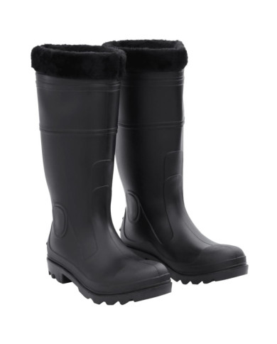 Bottes de pluie avec chaussettes amovibles noir taille 43 PVC | Mobilier & Déco
