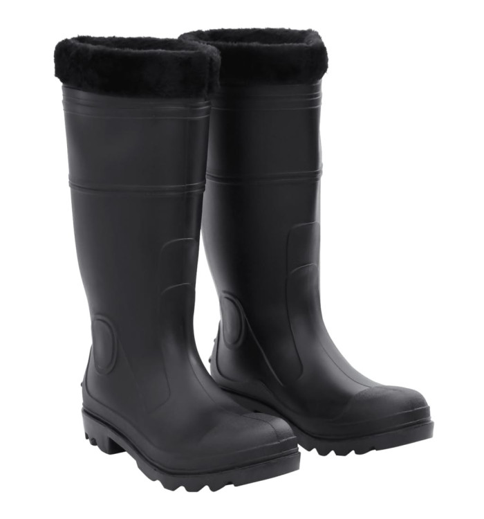 Bottes de pluie avec chaussettes amovibles noir taille 43 PVC | Mobilier & Déco