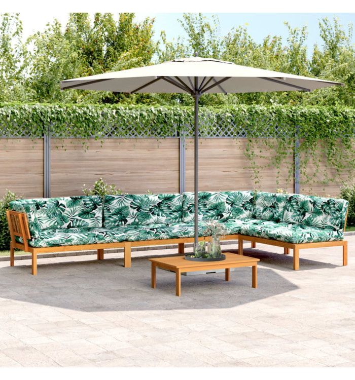 Salon palette de jardin avec coussins 5pcs bois d'acacia massif | Mobilier & Déco