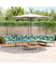 Salon palette de jardin avec coussins 5pcs bois d'acacia massif | Mobilier & Déco