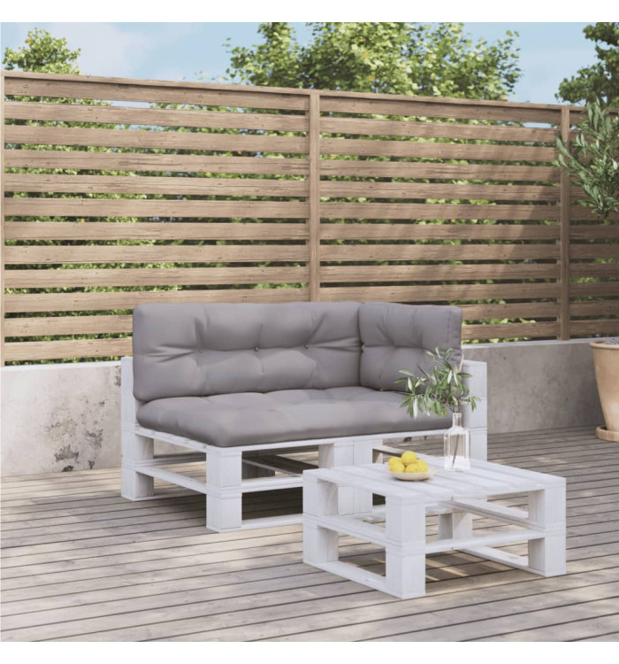 Coussins de palette lot de 3 gris tissu | Mobilier & Déco