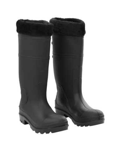 Bottes de pluie avec chaussettes amovibles noir taille 40 PVC | Mobilier & Déco