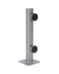 Base de parasol pour mât Ø32/34/38 mm argenté acier | Mobilier & Déco