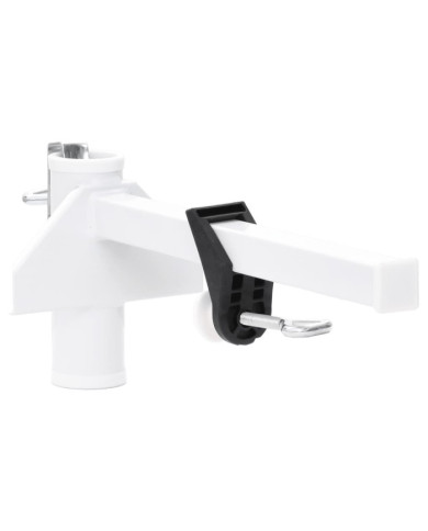 Pince à parasol pour balcon blanc 38 mm acier | Mobilier & Déco