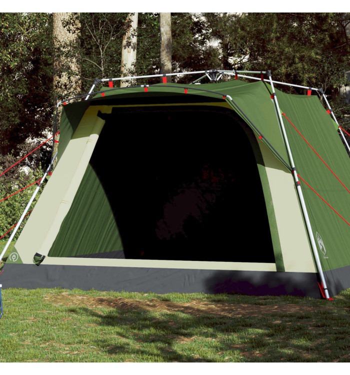 Tente de camping cabine 4 personnes vert libération rapide | Mobilier & Déco