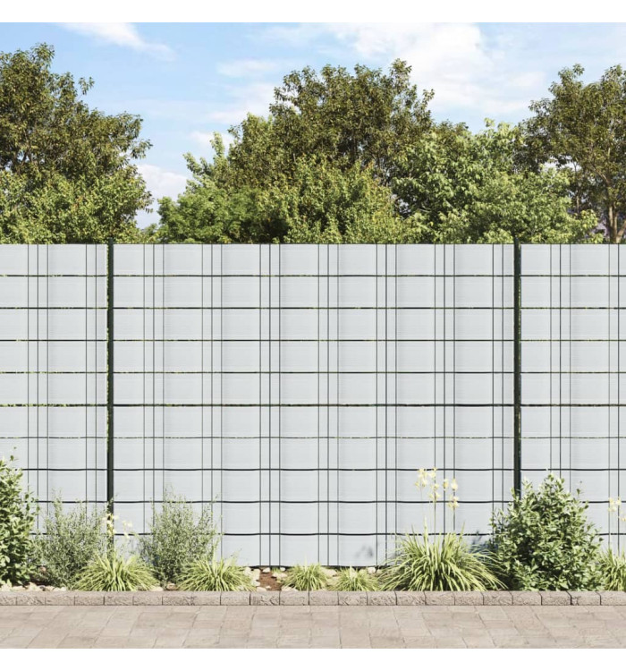 Brises-vues de jardin 10 pcs gris clair 252,5x19 cm PVC | Mobilier & Déco