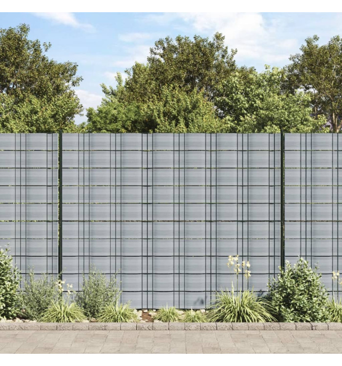 Brises-vues de jardin 10 pcs gris 252,5x19 cm PVC | Mobilier & Déco