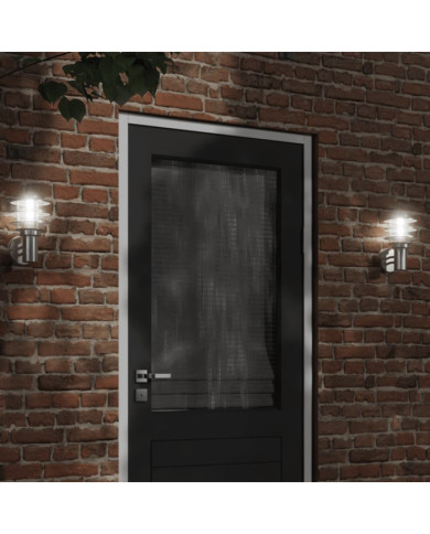 Appliques murales d'extérieur 2pcs argenté acier inoxydable | Mobilier & Déco