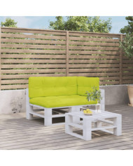 Coussins de palette lot de 3 vert vif tissu | Mobilier & Déco