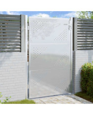 Portail de jardin 100x125 cm acier inoxydable | Mobilier & Déco