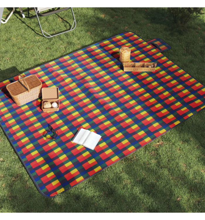 Couverture de pique-nique pliable 200x150 cm velours | Mobilier & Déco