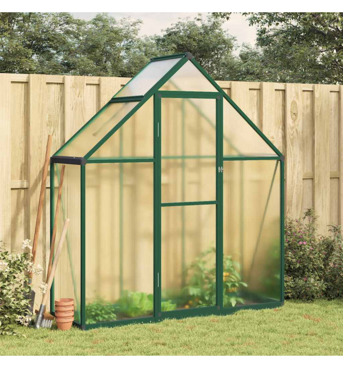 Serre avec cadre de base vert 169x58x195 cm aluminium | Mobilier & Déco