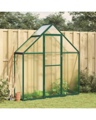 Serre avec cadre de base vert 169x58x195 cm aluminium | Mobilier & Déco