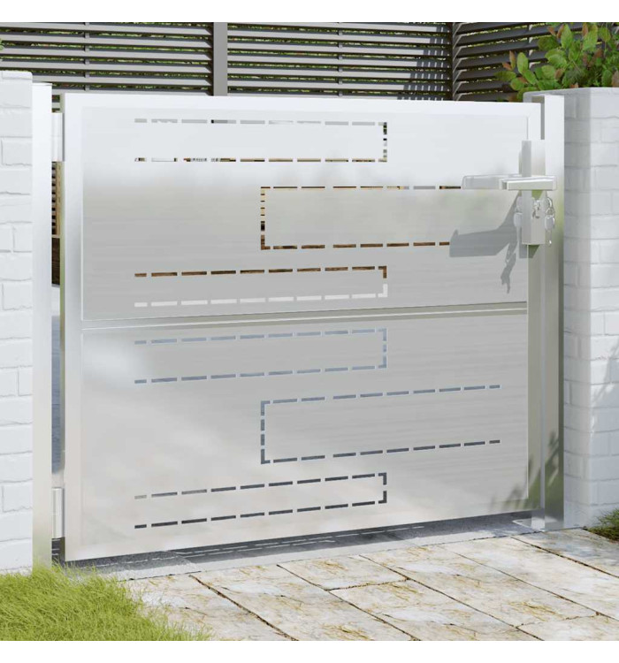 Portail de jardin 100x75 cm acier inoxydable | Mobilier & Déco