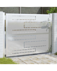 Portail de jardin 100x75 cm acier inoxydable | Mobilier & Déco