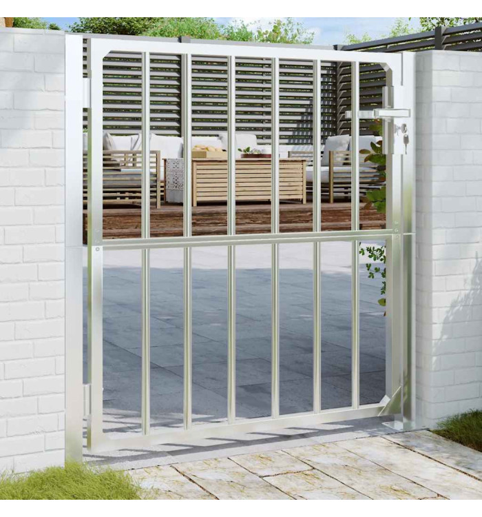 Portail de jardin 100x100 cm acier inoxydable | Mobilier & Déco