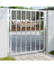 Portail de jardin 100x100 cm acier inoxydable | Mobilier & Déco