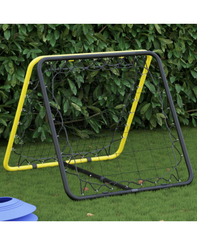 Filet de rebond de football double face réglable jaune et noir | Mobilier & Déco