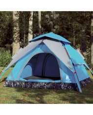 Tente de camping à dôme 4 personnes bleu libération rapide | Mobilier & Déco