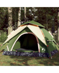 Tente de camping à dôme 3 personnes vert libération rapide | Mobilier & Déco