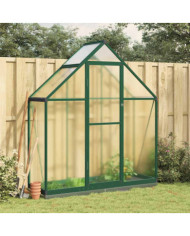 Serre avec cadre de base vert 169x58x202 cm aluminium | Mobilier & Déco